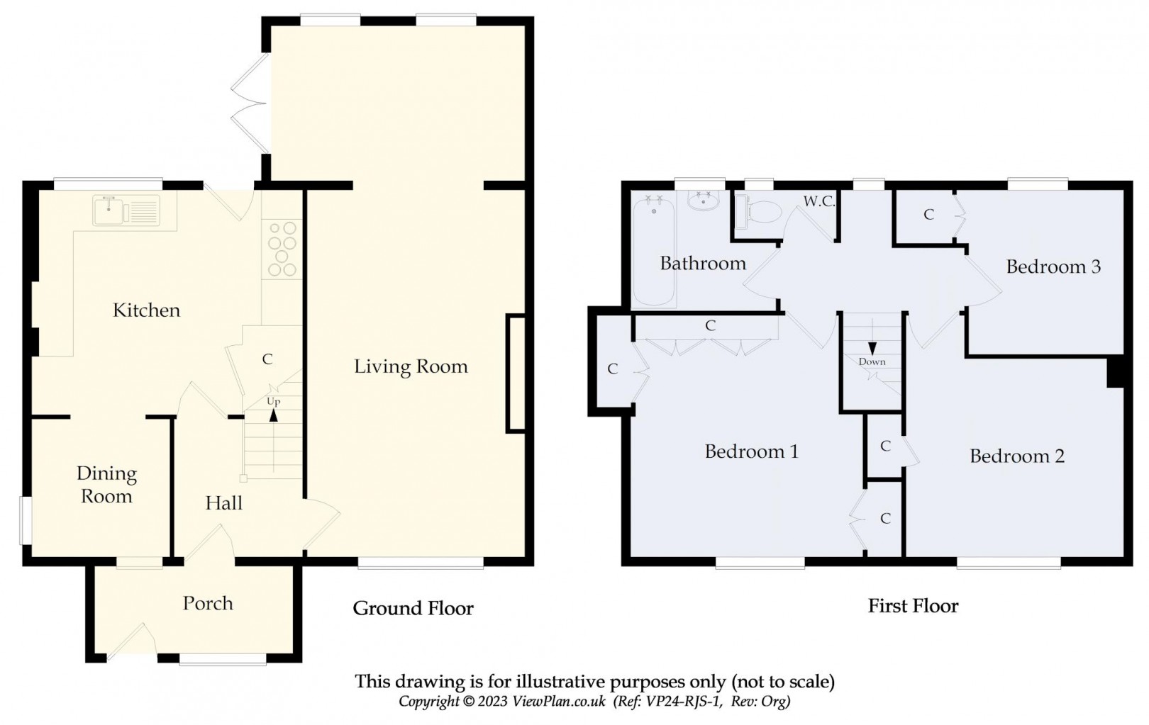 Floorplan for Laburnum Way, Penarth