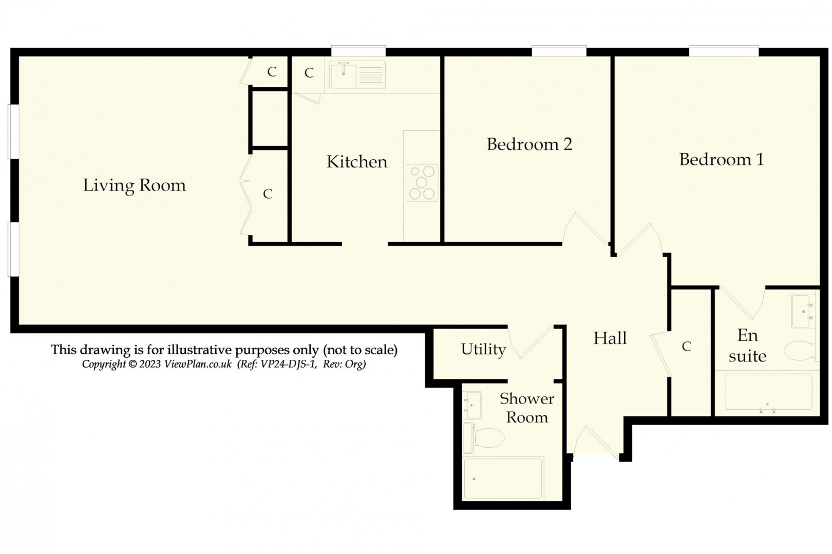 Floorplan for John Batchelor Way, Penarth