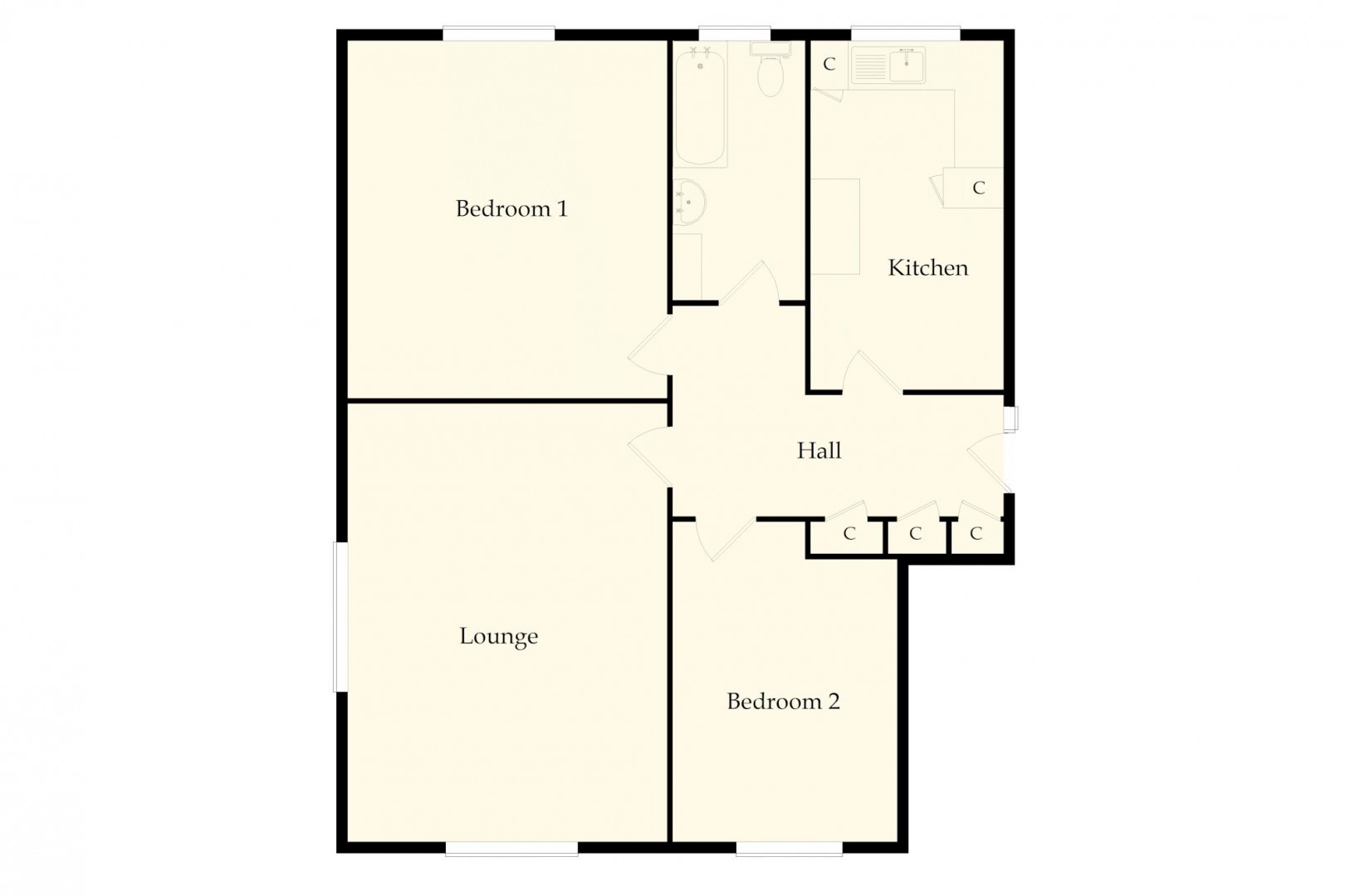 Floorplan for Ditchling Court, Penarth