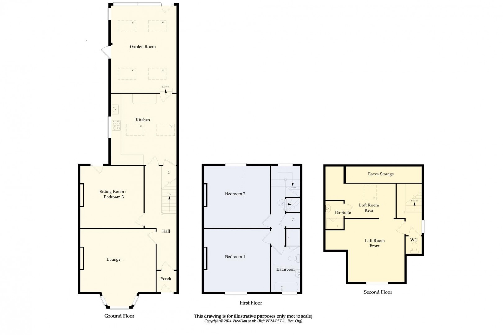 Floorplan for John Street, Penarth