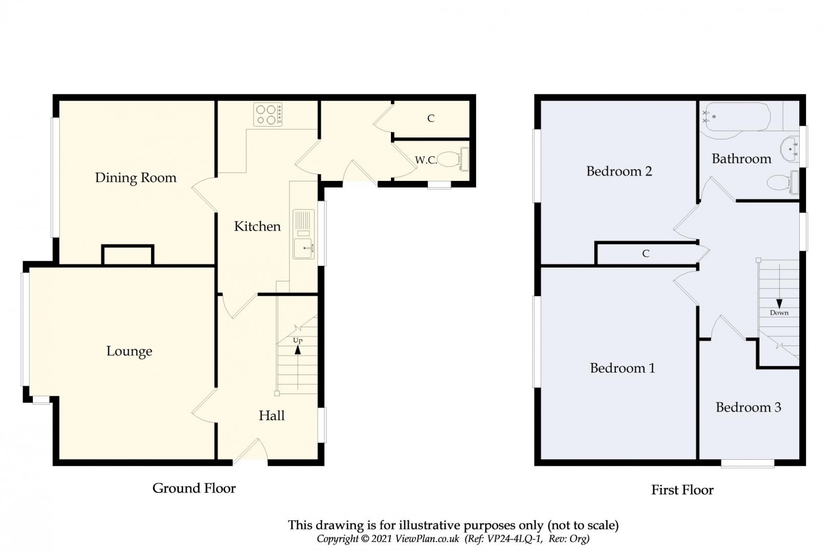 Floorplan for St. Davids Crescent, Penarth