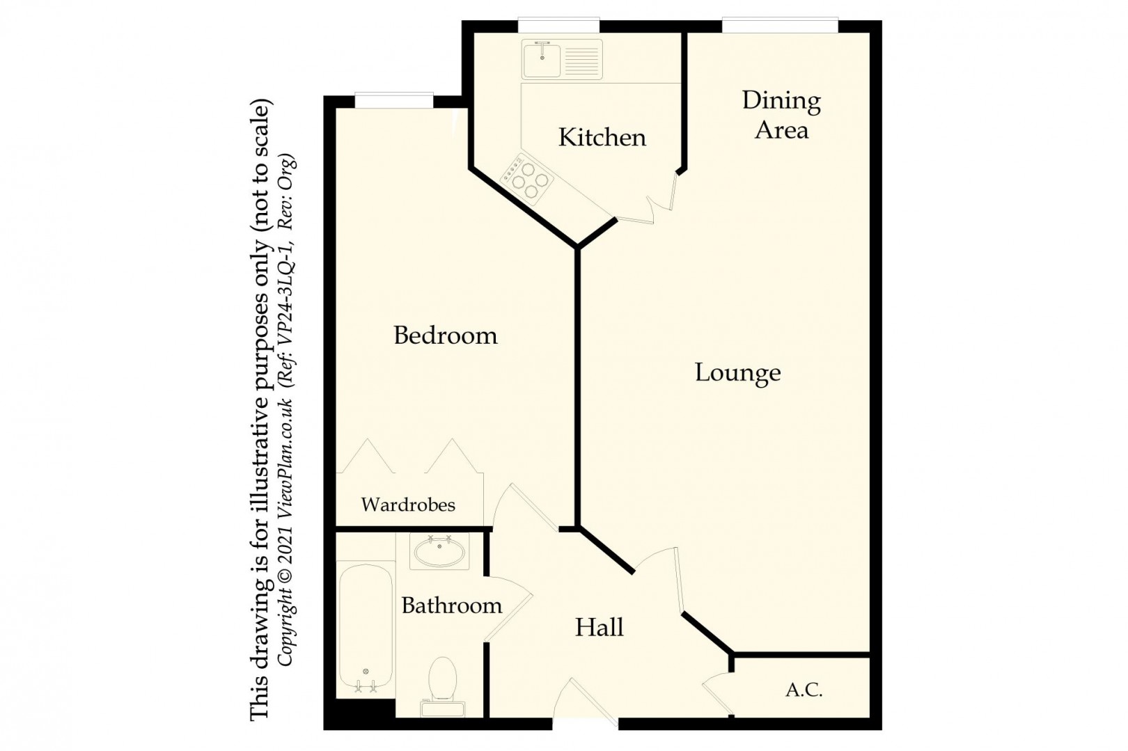 Floorplan for Cwrt Jubilee, Plymouth Road, Penarth.