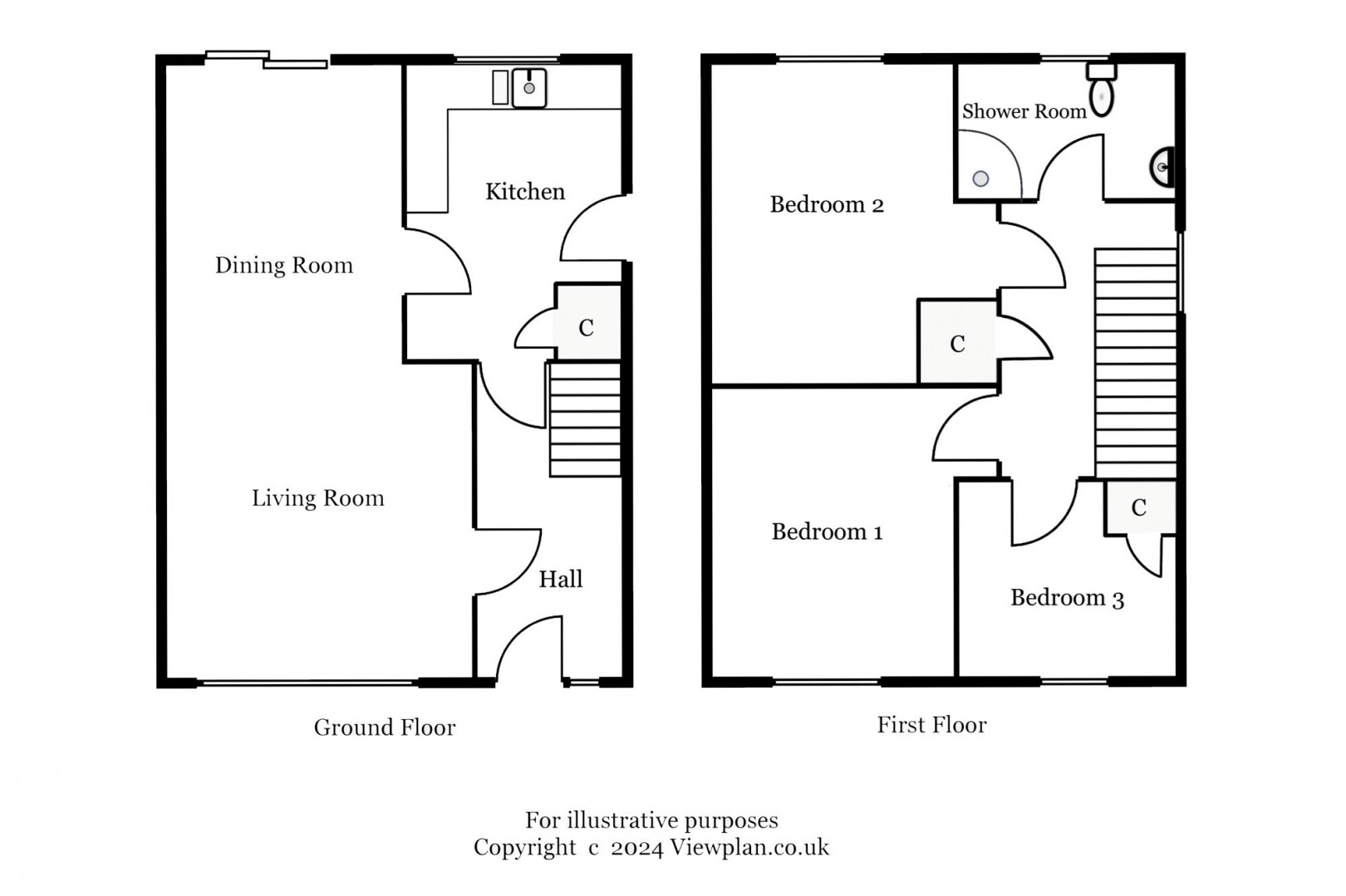 Floorplan for Berkley Drive, Penarth