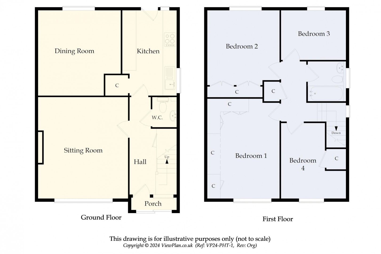 Floorplan for Cowslip Drive, Penarth