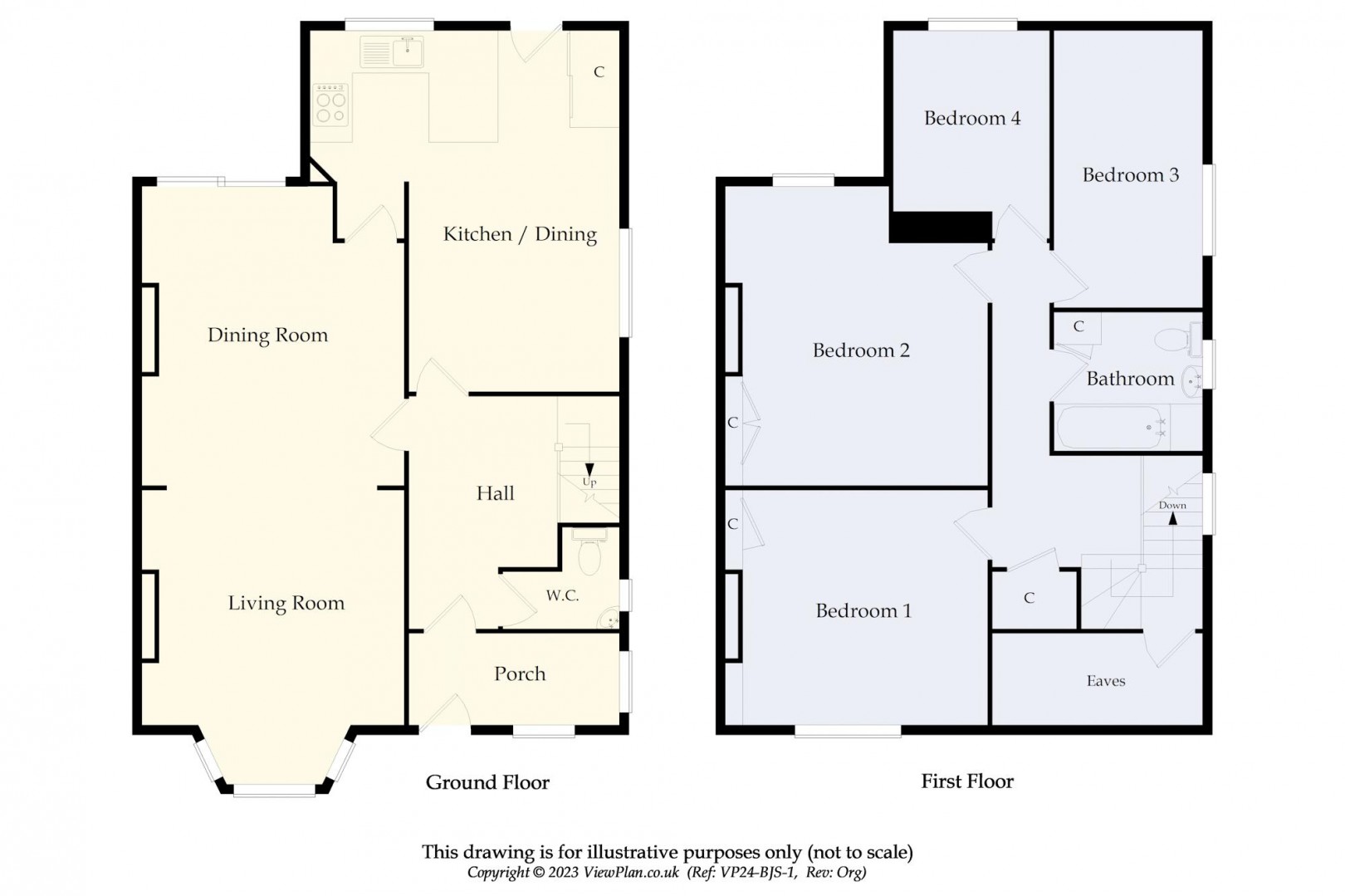 Floorplan for Highwalls Avenue, Dinas Powys