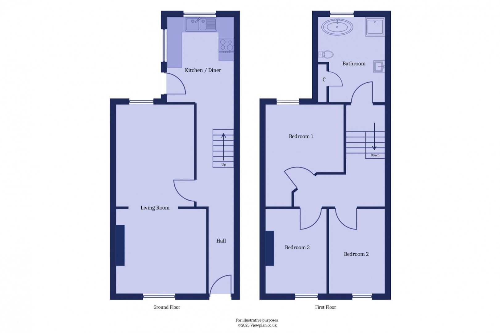 Floorplan for Hewell Street, Penarth