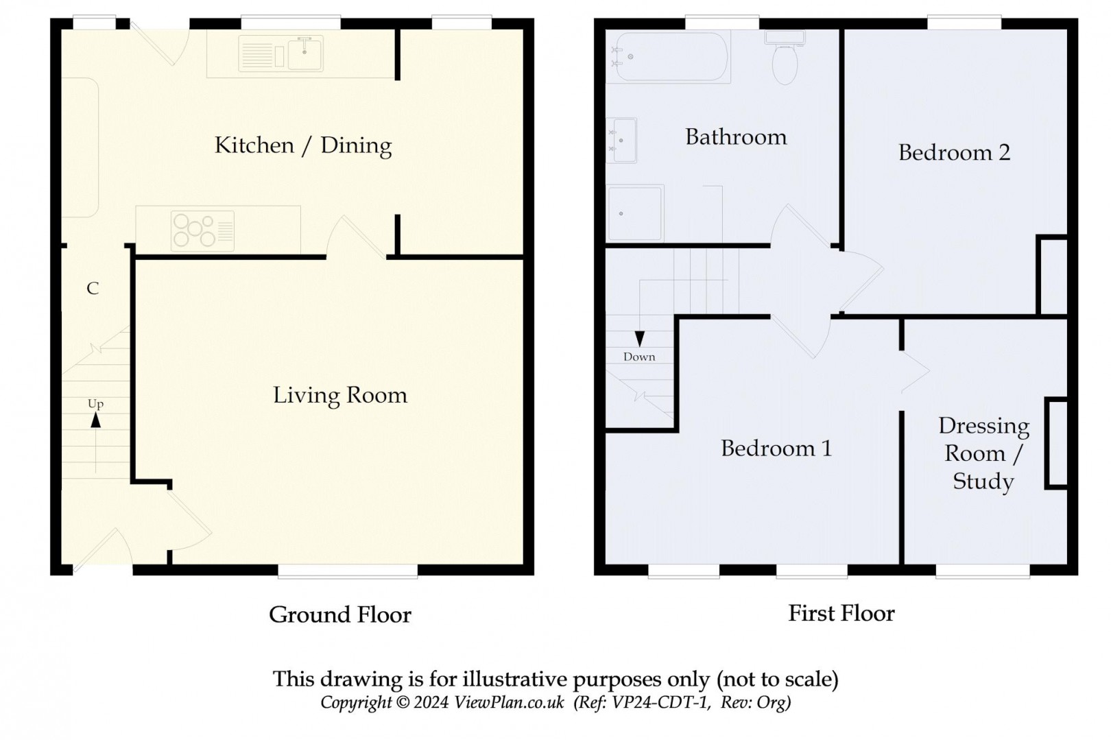 Floorplan for Andrew Road, Cogan, Penarth