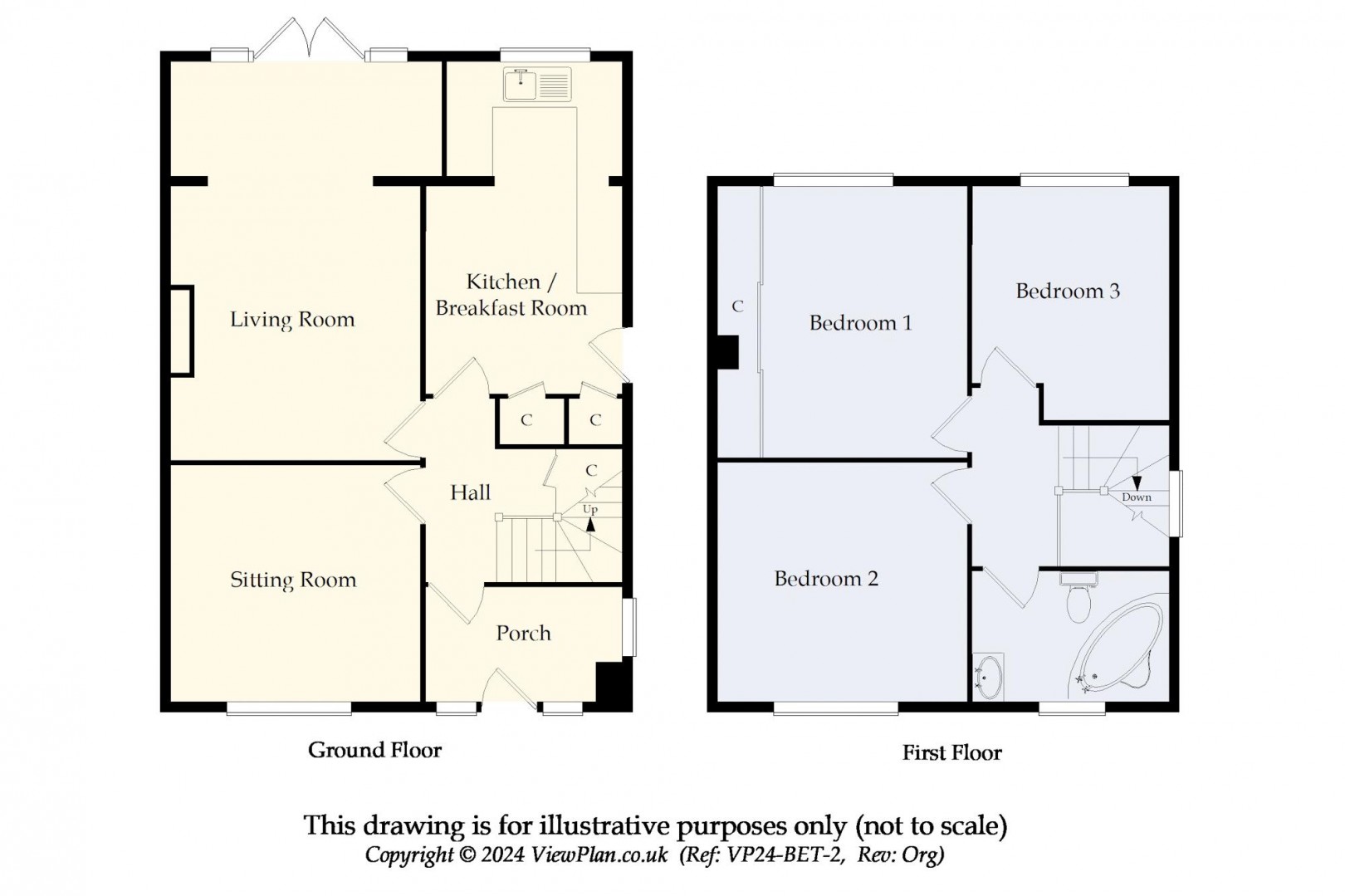 Floorplan for Fairfield Road, Penarth