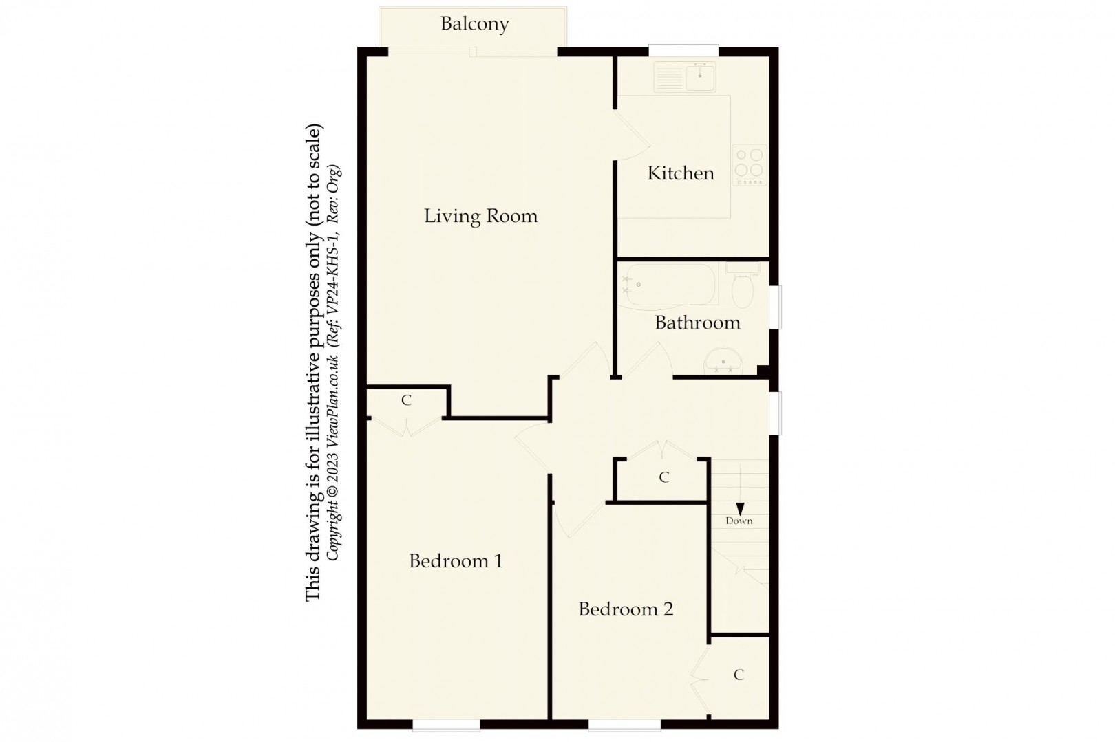 Floorplan for Vista Court, Northcliffe Drive, Penarth