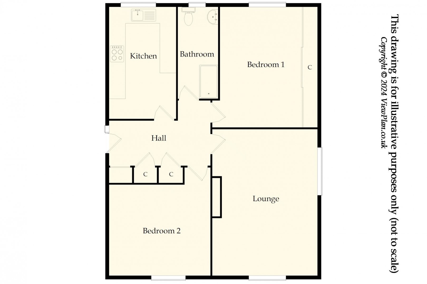 Floorplan for Ditchling Court, Penarth