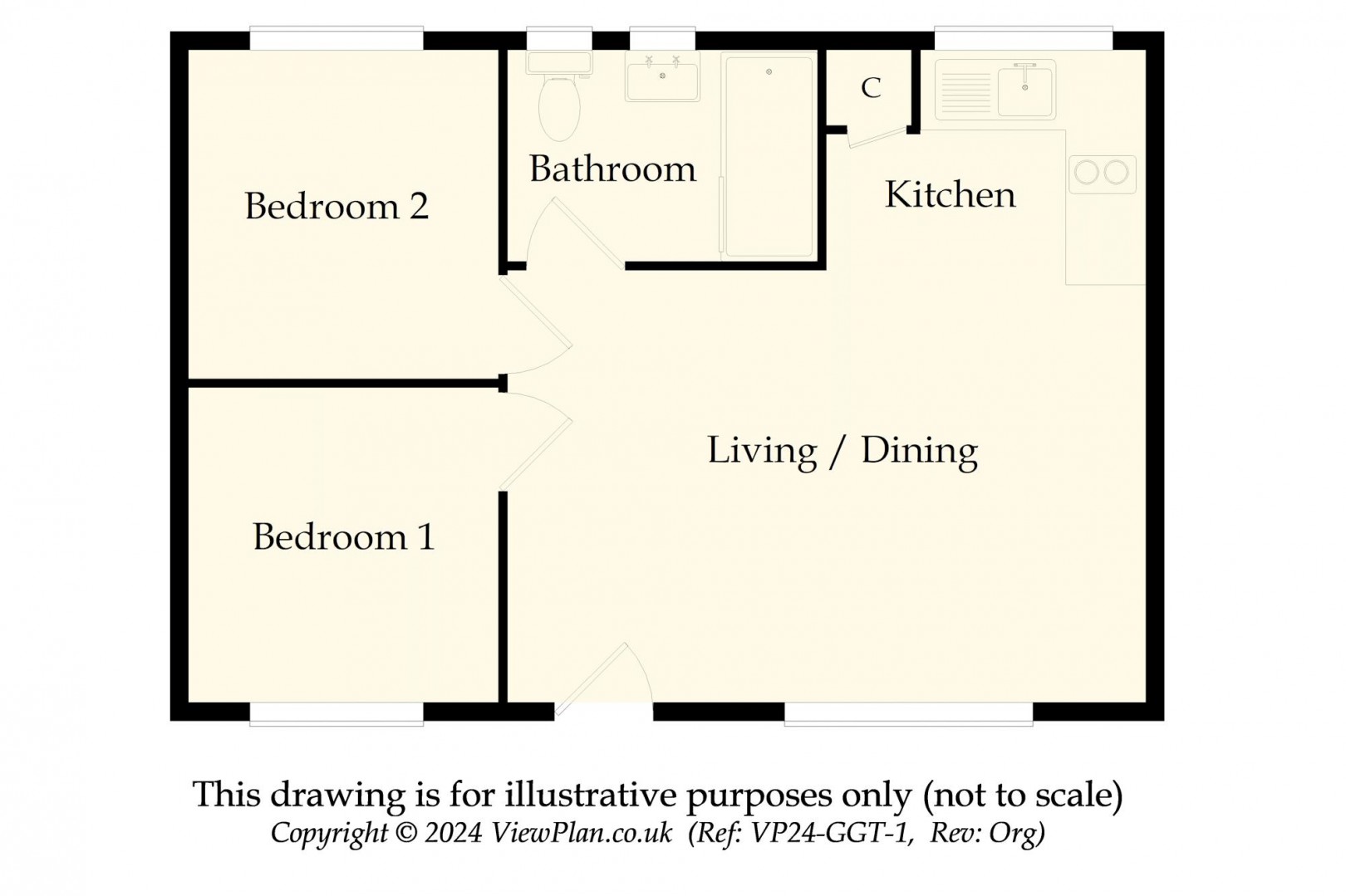 Floorplan for Fort Road, Penarth