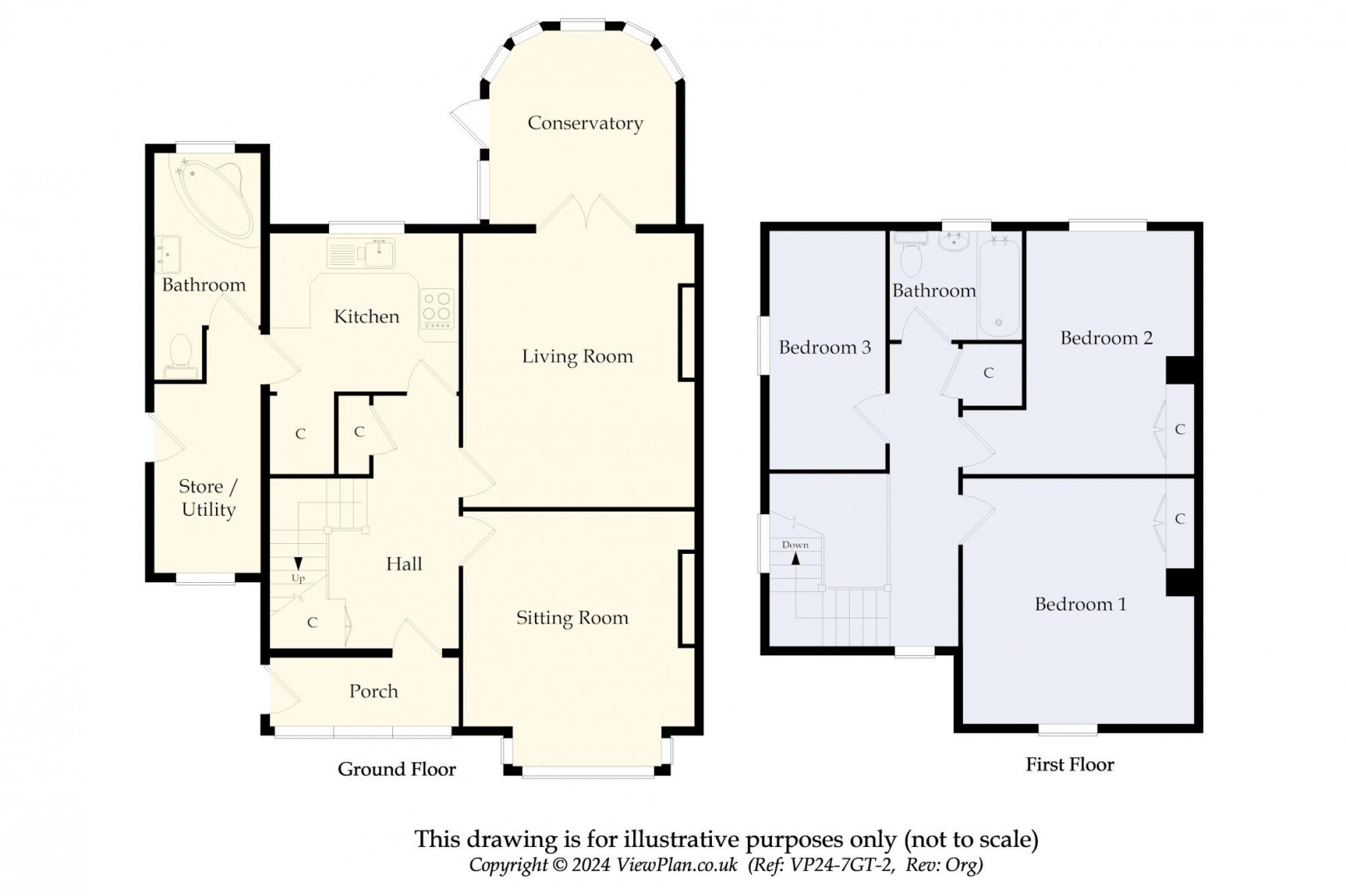 Floorplan for Tennyson Road, Penarth