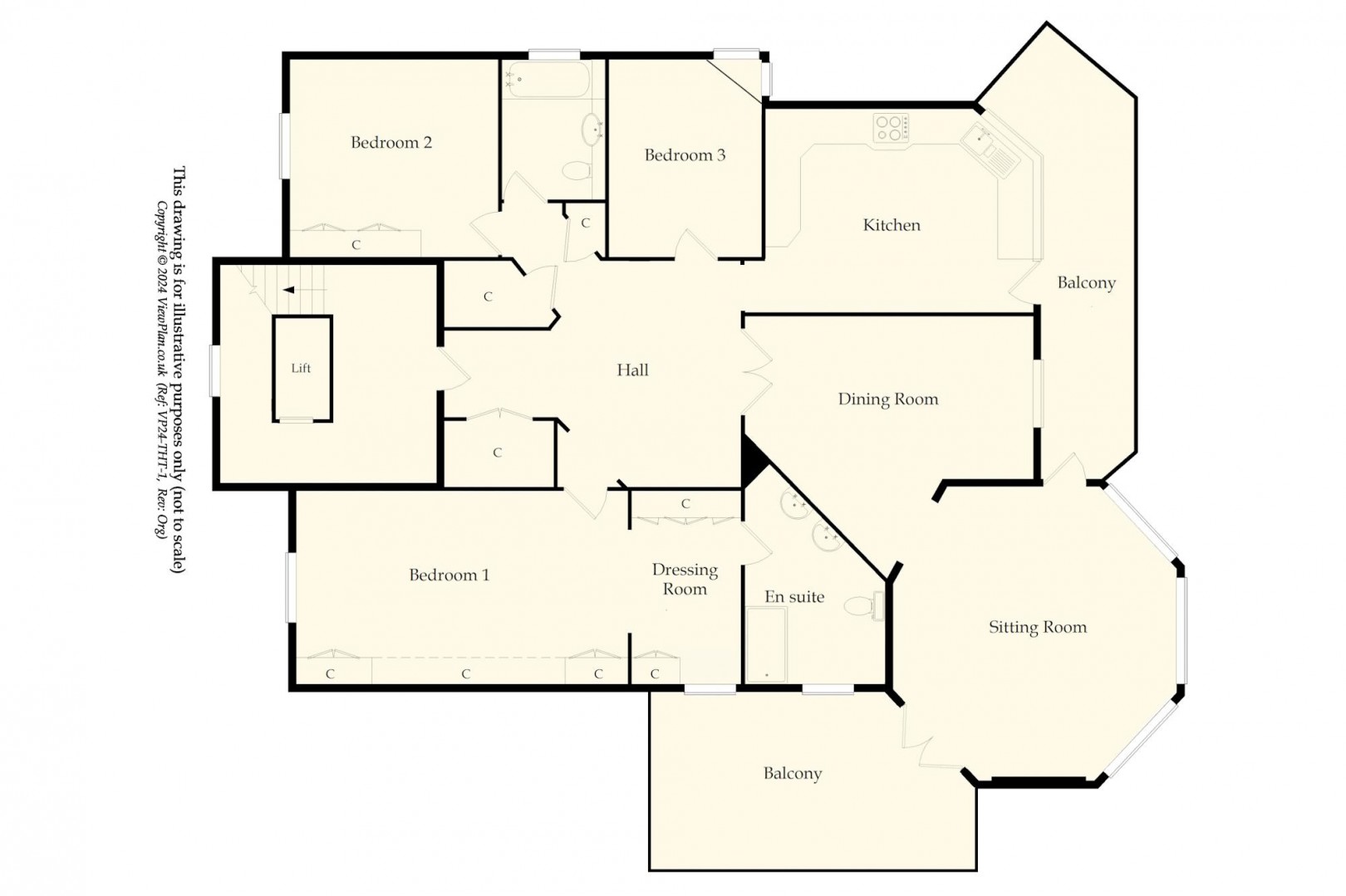 Floorplan for Bridgeman Road, Penarth