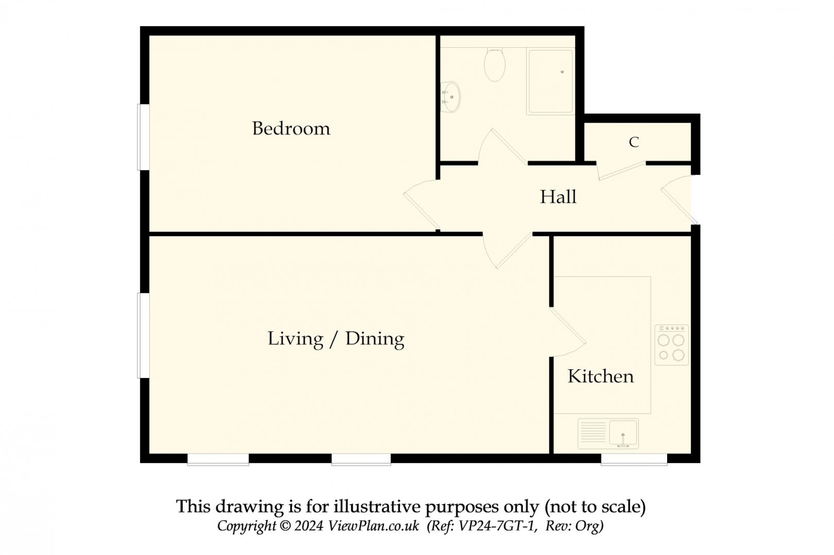 Floorplan for John Batchelor Way, Penarth