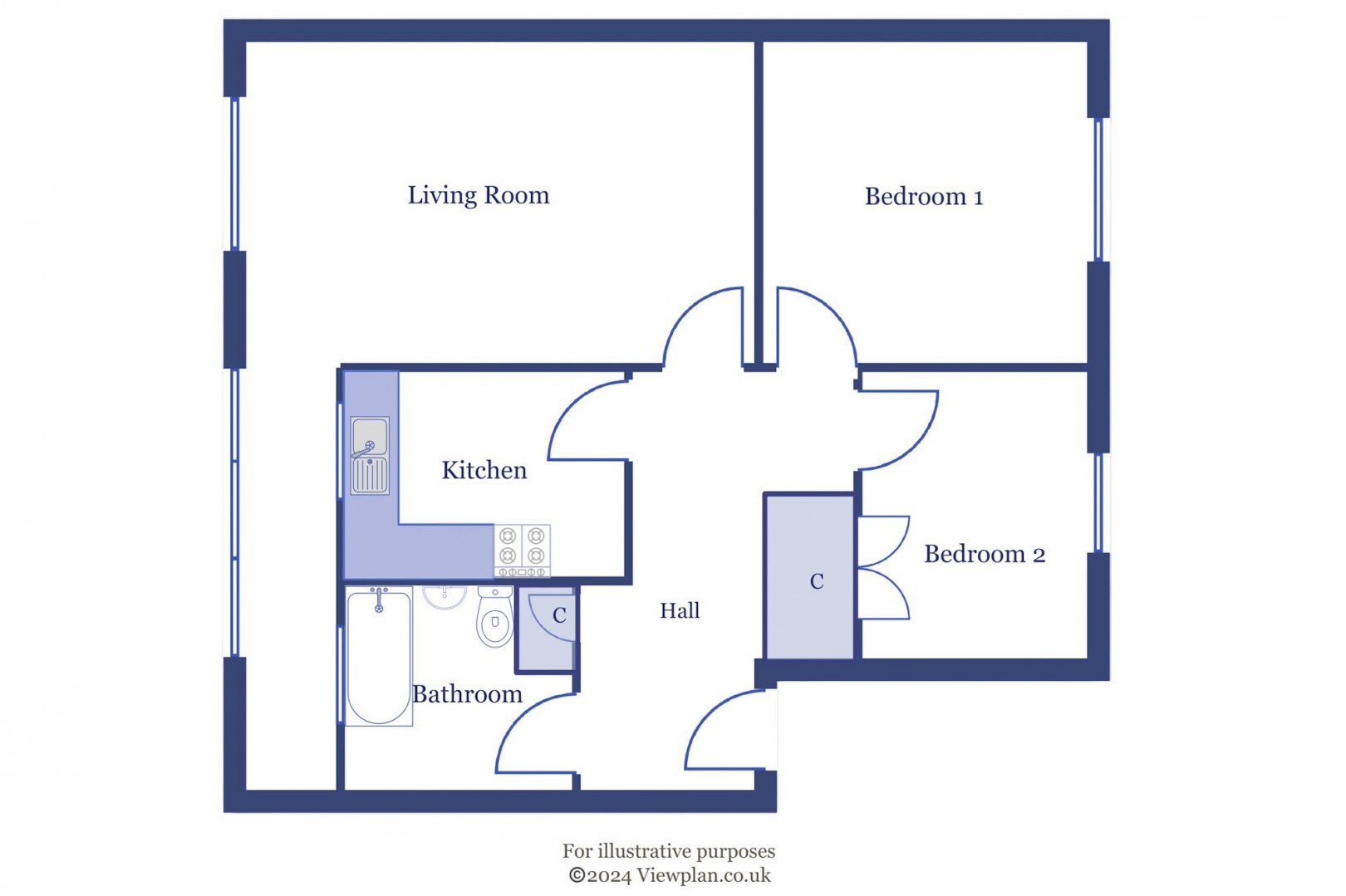 Floorplan for Park Road, Barry