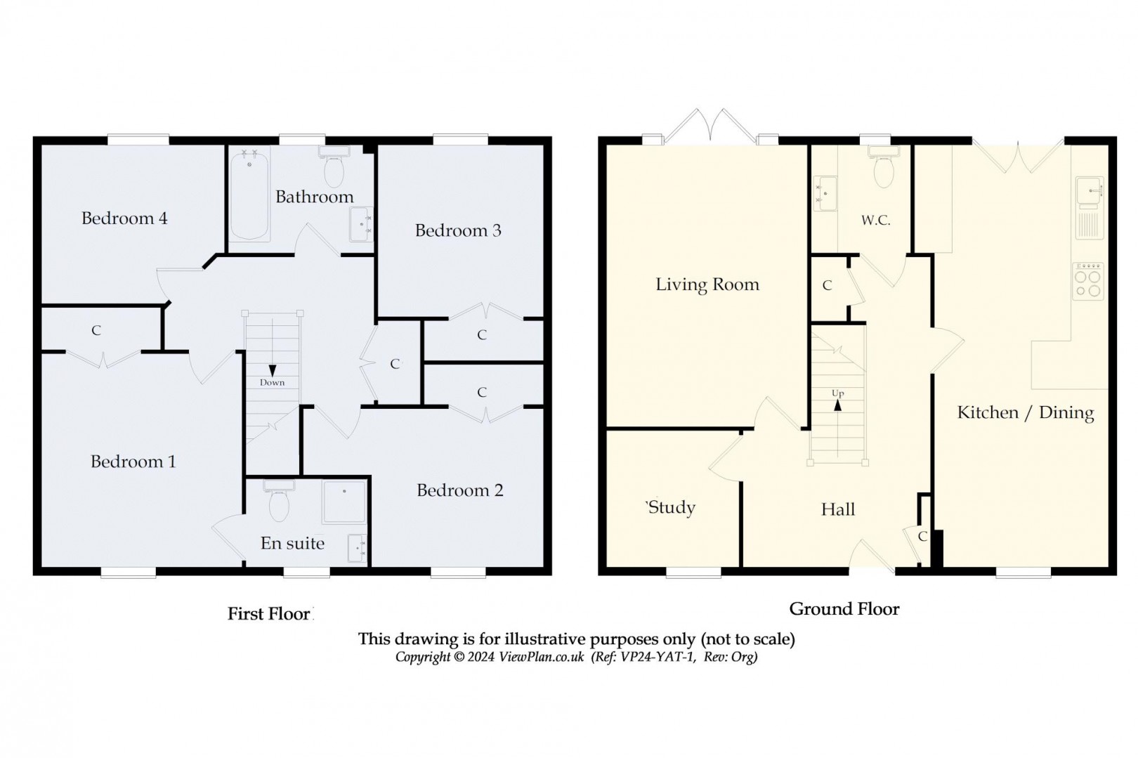 Floorplan for Flat Holm Close, Sully