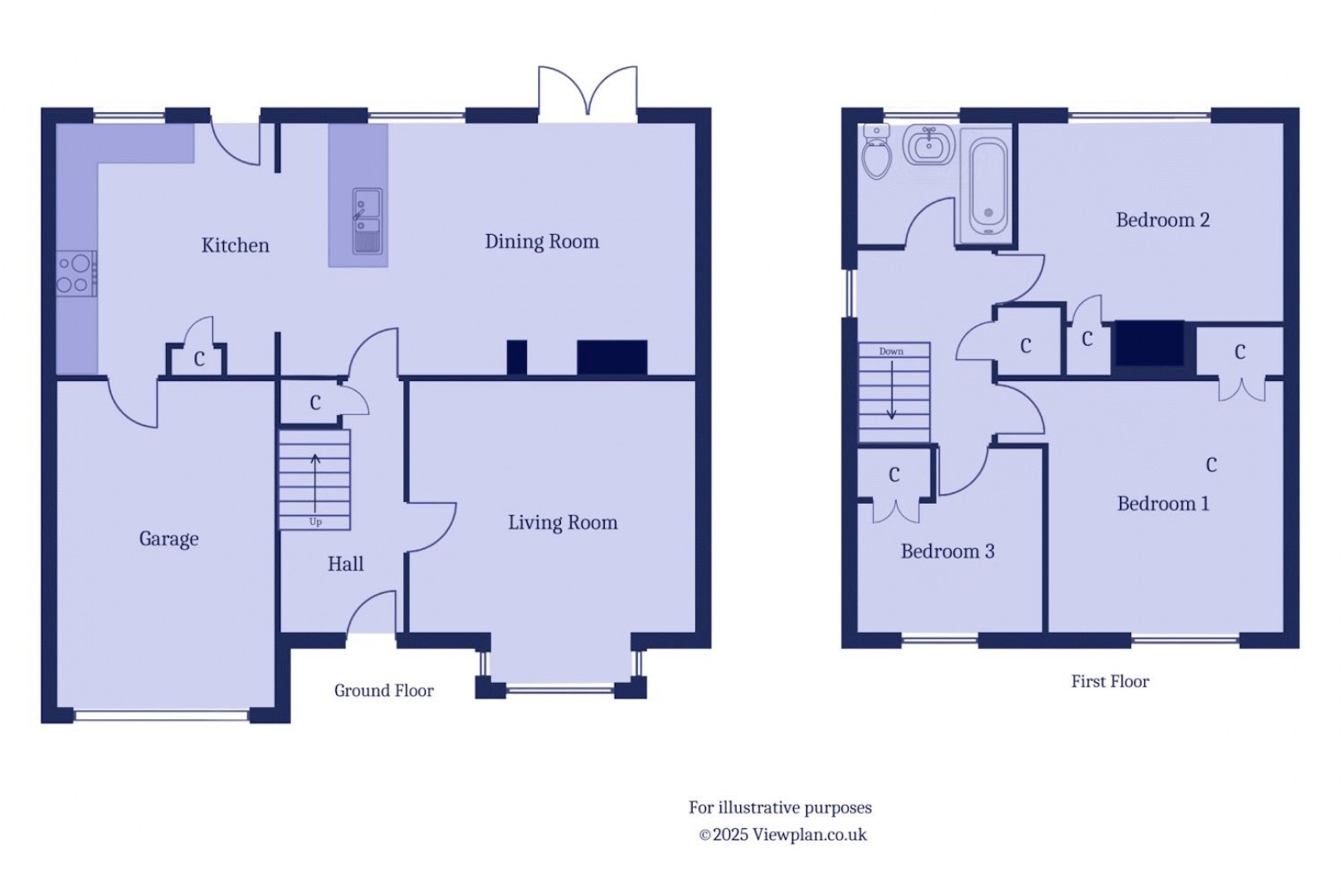 Floorplan for Tennyson Road, Penarth