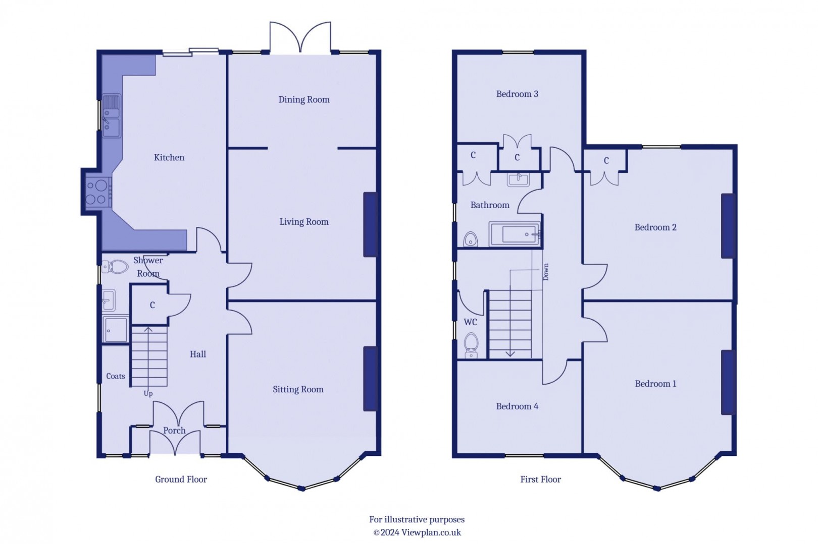 Floorplan for Meliden Road, Penarth