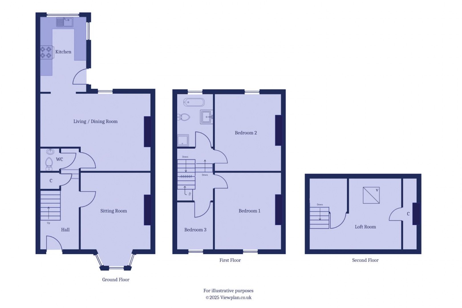 Floorplan for Plassey Street, Penarth