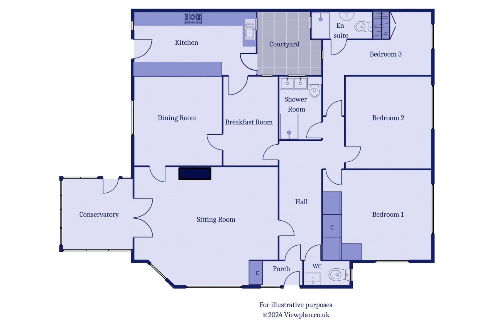 Floorplan for Robinswood Crescent, Penarth