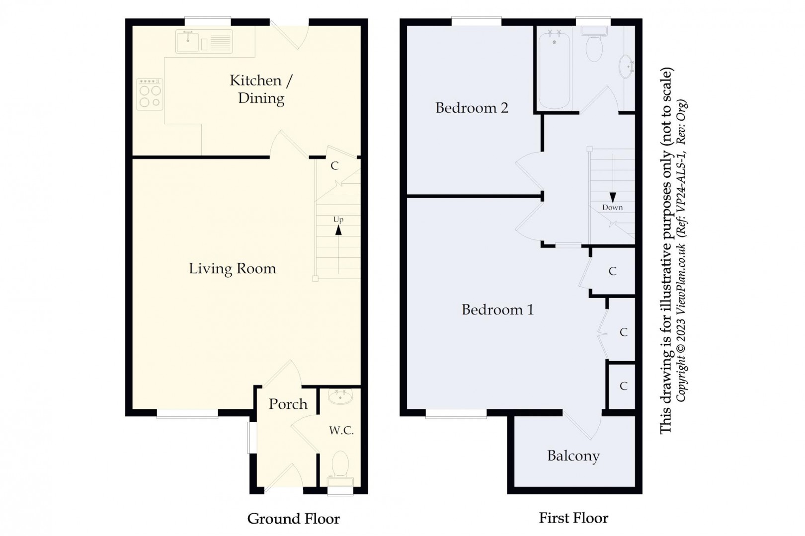 Floorplan for John Batchelor Way, Penarth