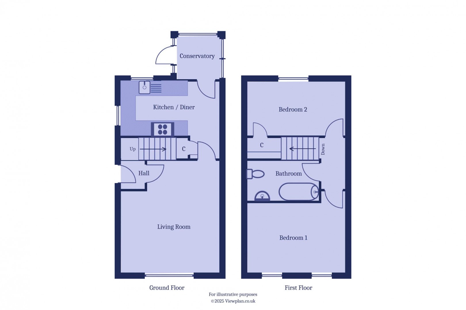 Floorplan for Fulmar Close, Penarth