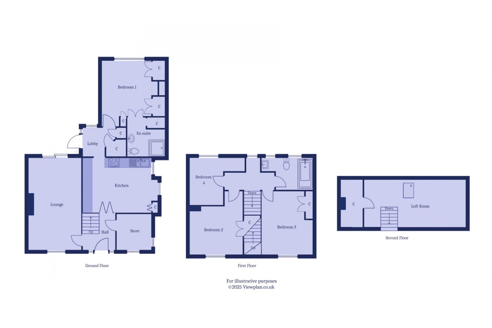 Floorplan for Cedar Way, Penarth