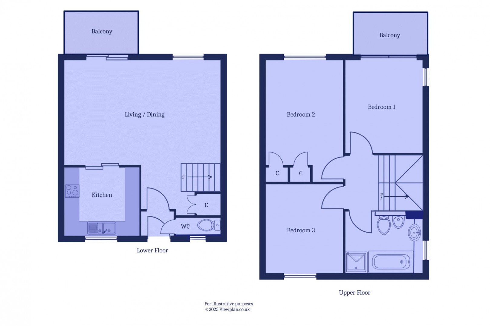 Floorplan for Windsor Court, The Esplanade, Penarth