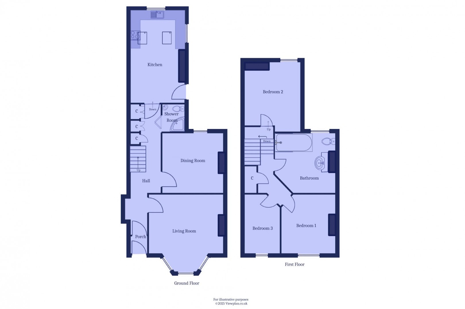 Floorplan for Wood Street, Penarth