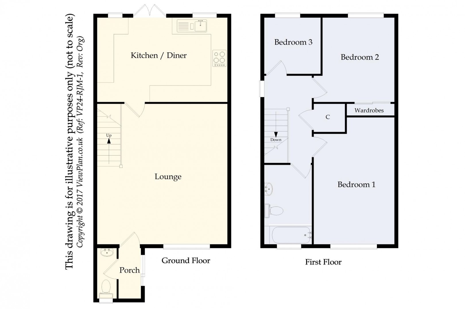 Floorplan for Cowslip Drive, Penarth