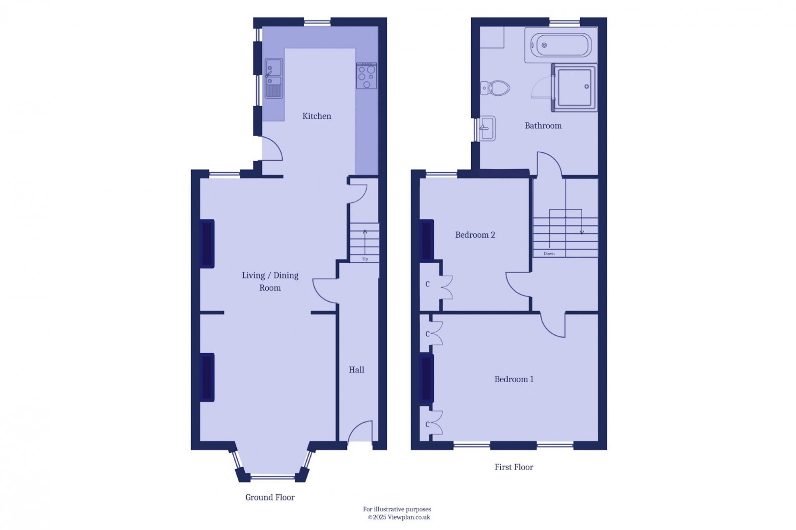 Floorplan for Bendrick Road, Barry