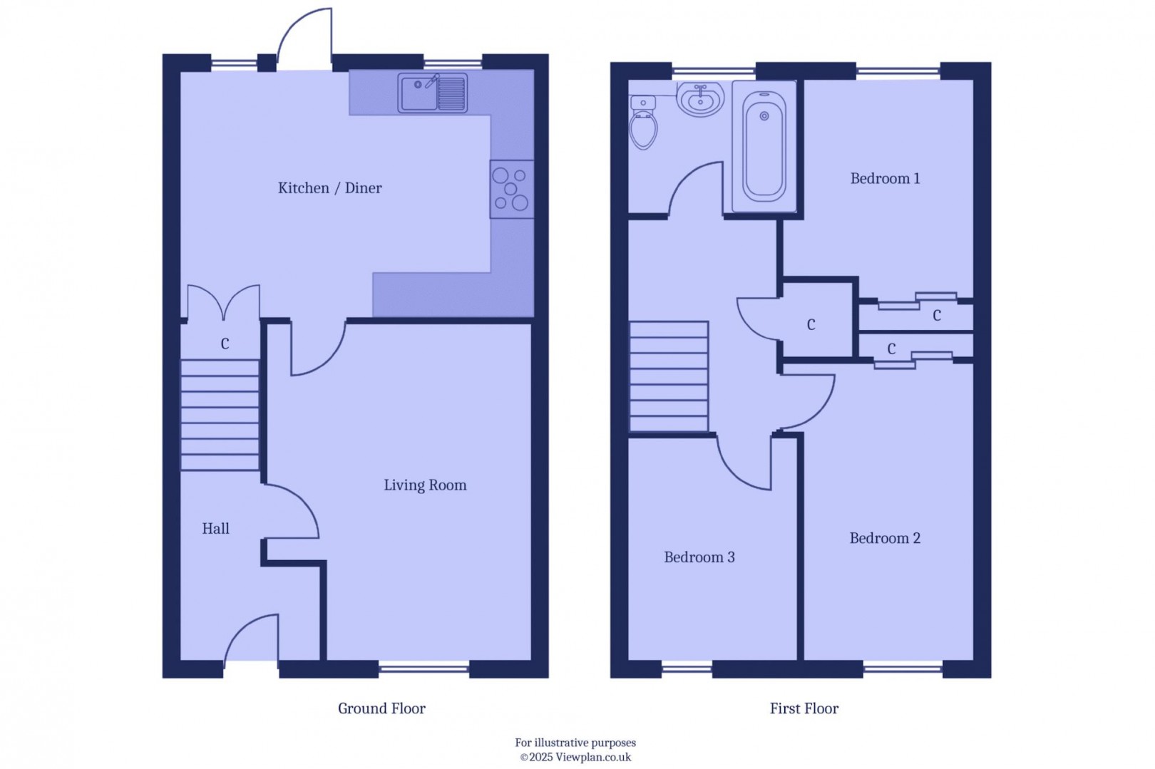 Floorplan for Cannington Close, Sully