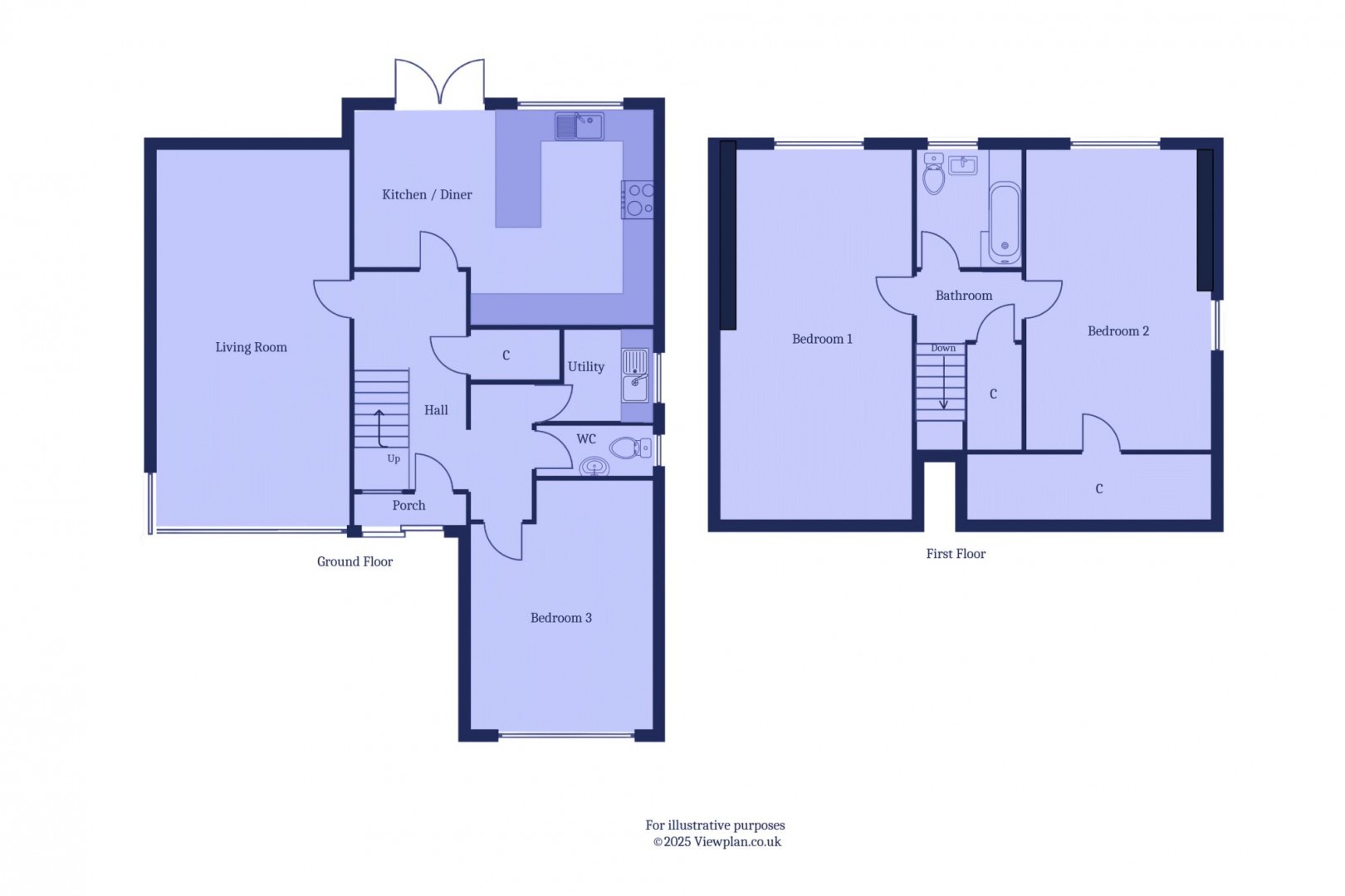 Floorplan for Dunster Drive, Penarth