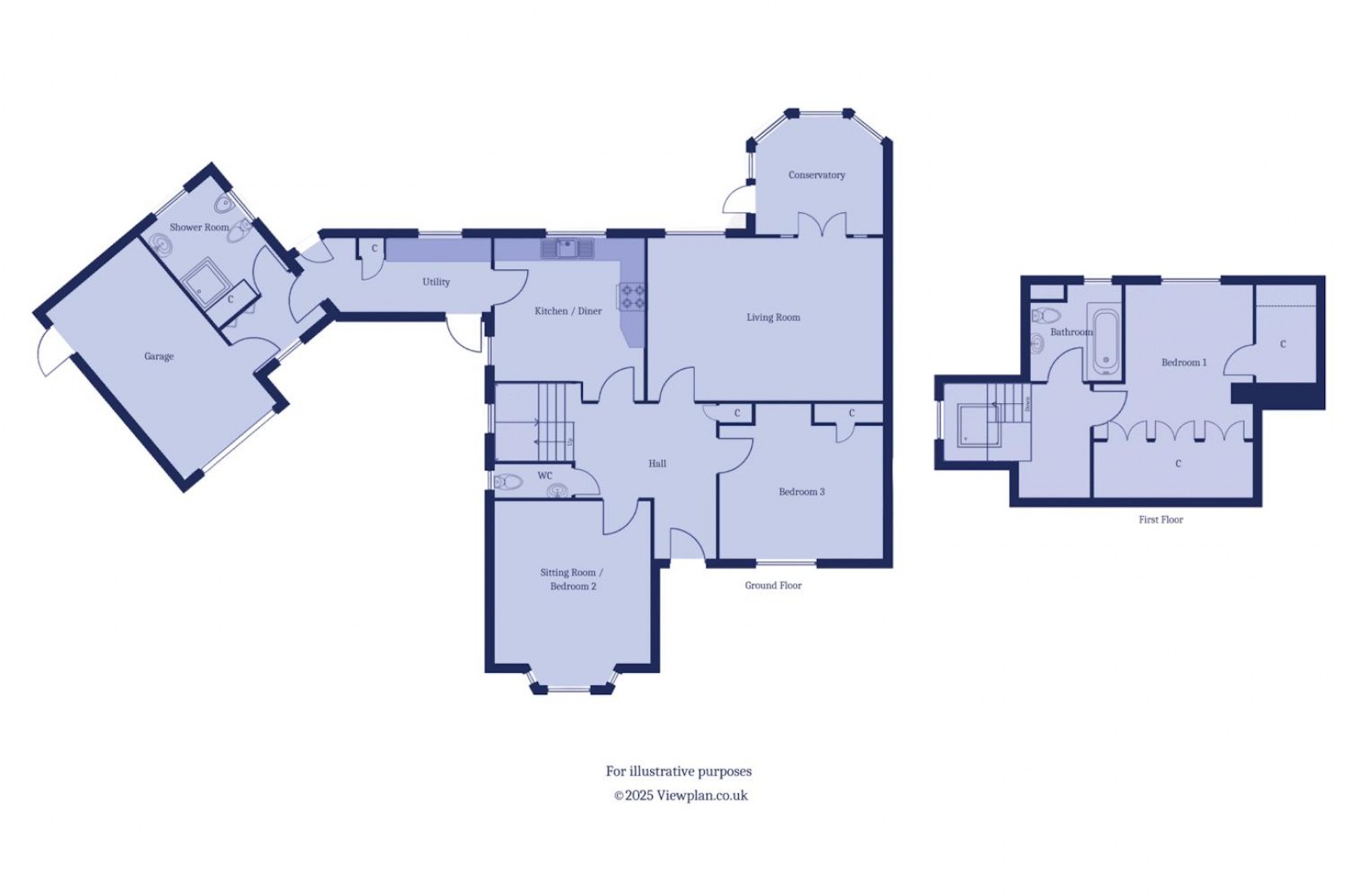 Floorplan for Charteris Close, Penarth