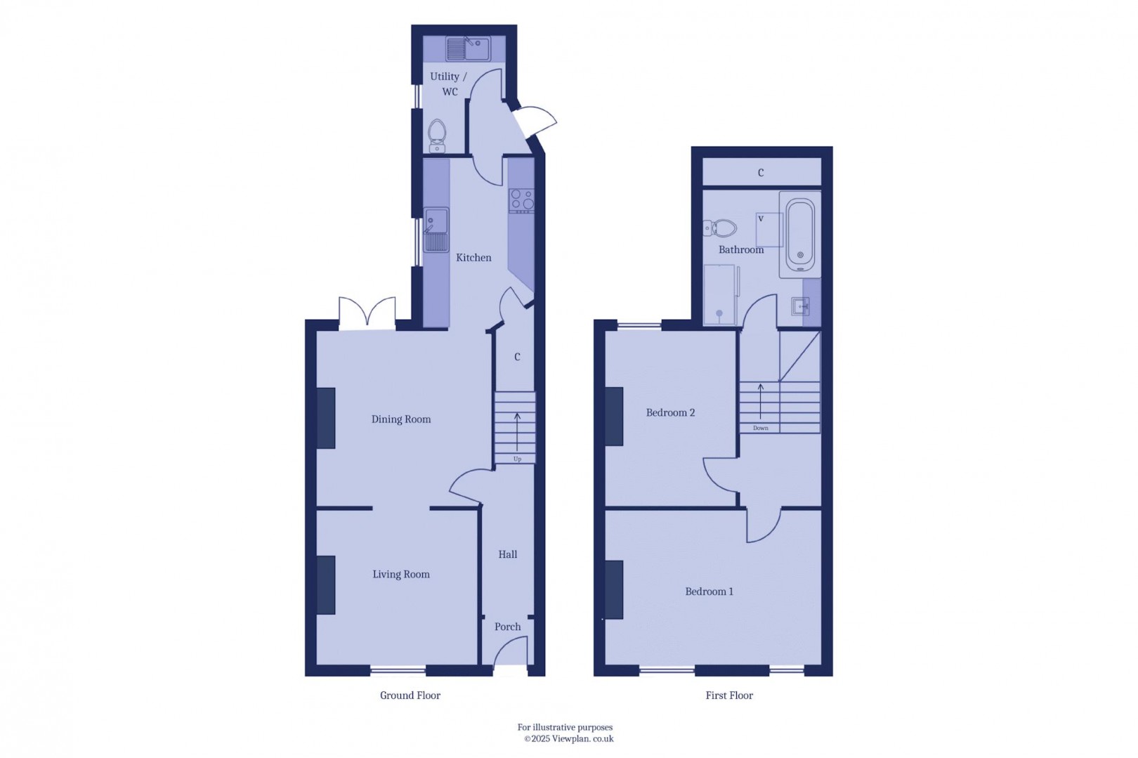 Floorplan for Elmgrove Place, Dinas Powys